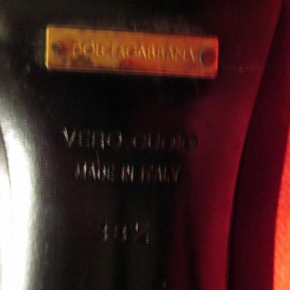 DOLCE & GABBANA BLACK LEATHER BOOTIES ANKLE BOOTS SHOES HEELS 38.5 8.5 8 - Picture 5 of 5